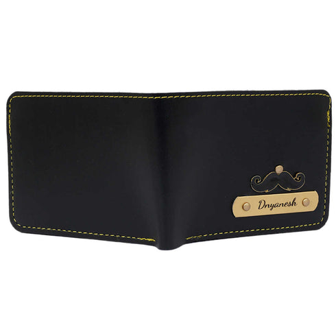 Personalised Men's Wallet With Charm - Dark Brown - Uncommongifts.in