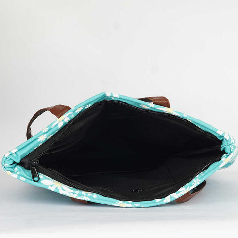 Blue Floral Printed Oversized Shopper Tote Bag - Uncommongifts.in