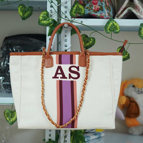 Pink Luna Customised Printed Handbag - Uncommongifts.in