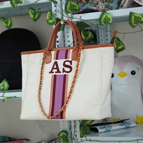 Pink Luna Customised Printed Handbag - Uncommongifts.in