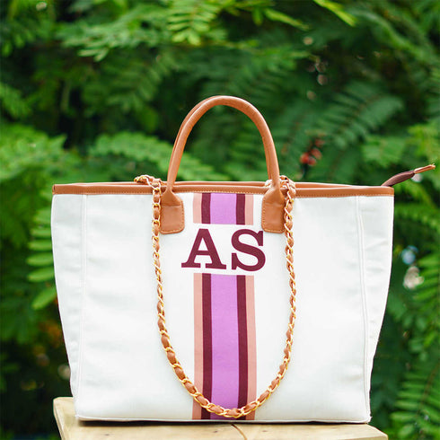 Pink Luna Customised Printed Handbag - Uncommongifts.in