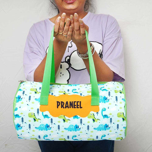 Personalised Animals Printed Kids Duffle Bag