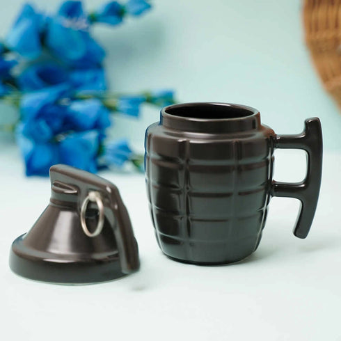 3D Ceramic Black Grenade Mug