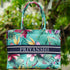 Floral Printed Customised Box Tote Bag - Uncommongifts.in