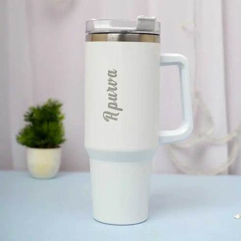 Personalized Stainless Steel Insulated Tumbler with Handle Mug
