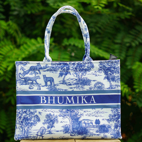 Customized Animal Printed Oversized Shopper Box Bag - Uncommongifts.in