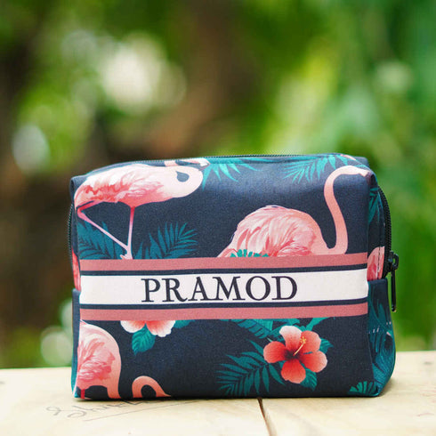 Personalised Flamingo Pouch - Uncommongifts.in