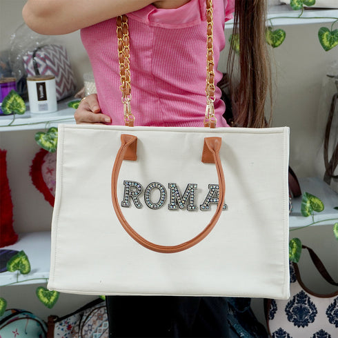 Beige Dazzle Handbag - Uncommongifts.in