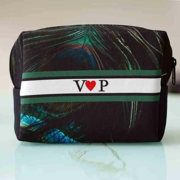 Personalised Peacock Box Pouch - Uncommongifts.in