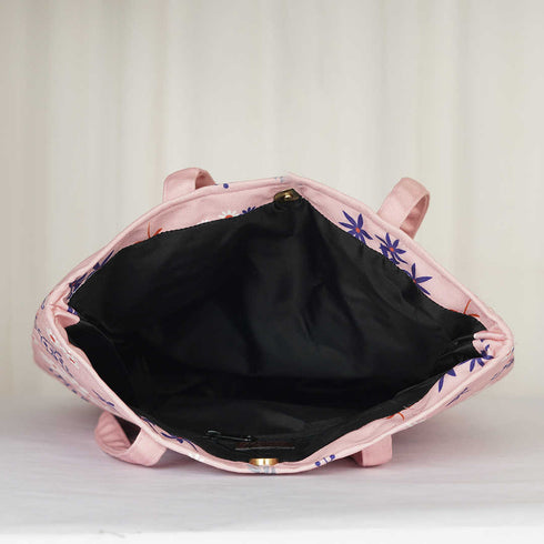 Floral Printed Oversized Shopper Tote Bag - Uncommongifts.in