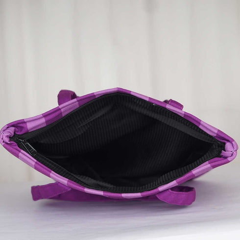 Purple Strap Printed Oversized Shopper Tote Bag - Uncommongifts.in