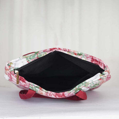 Floral Printed Oversized Shopper Tote Bag - Uncommongifts.in