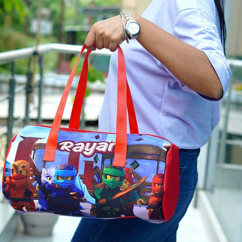 Personalised Cartoon Printed Kids Duffle Bag