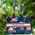 Customized Flamingo Printed Blue Handheld Box Bag - Uncommongifts.in