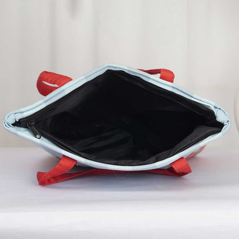 Red Floral Printed Oversized Shopper Tote Bag - Uncommongifts.in