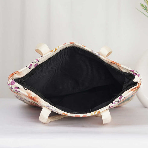 Floral Printed Oversized Shopper Tote Bag - Uncommongifts.in