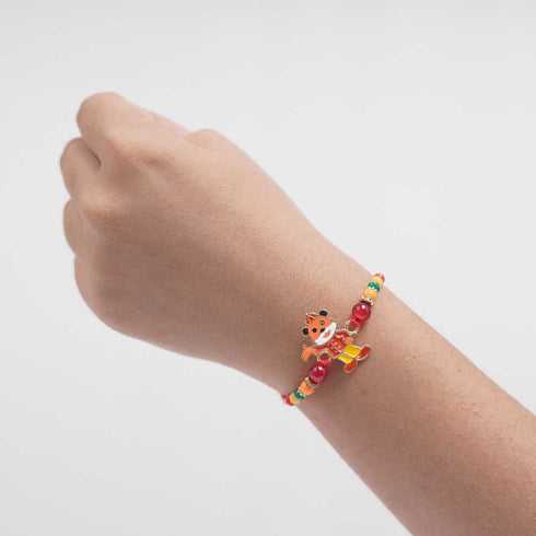 Cute Red Fox Rakhi For Kids
