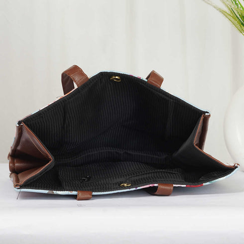 Floral Printed PU Handheld Box Bag - Uncommongifts.in