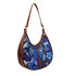 Ethnic Motifs Blue Printed Half Moon Hobo Bag - Uncommongifts.in