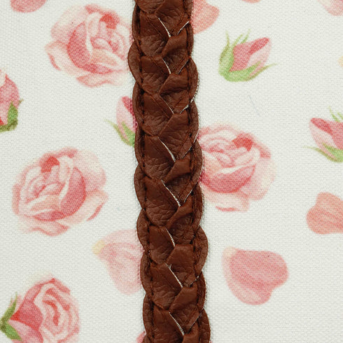 Pink Floral Printed Half Moon Hobo Bag - Uncommongifts.in