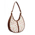 Pink Floral Printed Half Moon Hobo Bag - Uncommongifts.in