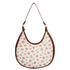 Pink Floral Printed Half Moon Hobo Bag - Uncommongifts.in