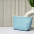 Personalised Vegan PU Pouch with Charms - Sky Blue - Uncommongifts.in