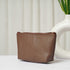 Personalised Vegan PU Pouch with Charms - Brown - Uncommongifts.in
