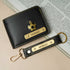 Personalised Gift Combo Men's Wallet With Charm - Black - Uncommongifts.in