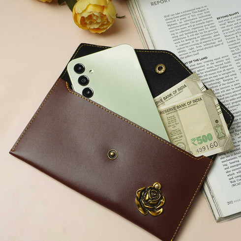Personalised Women's Wallet With Charm - Brown - Uncommongifts.in