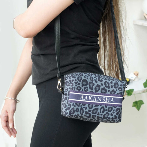 Personalised Animal Printed Sling Bag - Uncommongifts.in