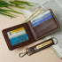 Personalised Gift Combo Men's Wallet With Charm - Dark Brown - Uncommongifts.in