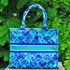 Customized Ethnic Motifs Printed Blue Handheld Box Bag - Uncommongifts.in