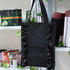 Black Frill Shopper Tote Bag - Uncommongifts.in