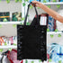 Black Frill Shopper Tote Bag - Uncommongifts.in