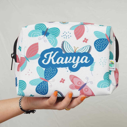 Personalised Butterfly's Printed Kids Box Pouch