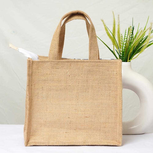 Personalised Jute & Canvas Lunch Bag