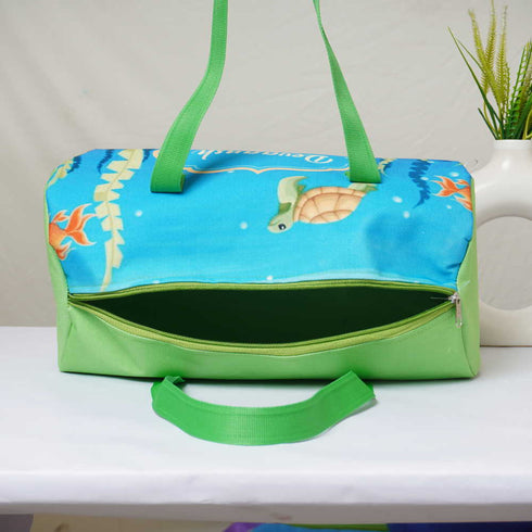 Personalised Fish Printed Kids Duffle Bag