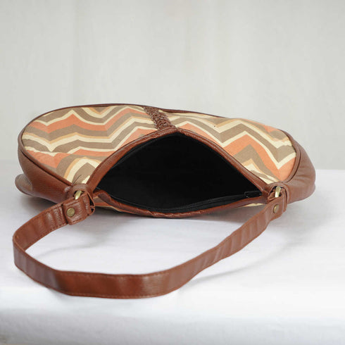 Geometric Printed Half Moon Hobo Bag - Uncommongifts.in