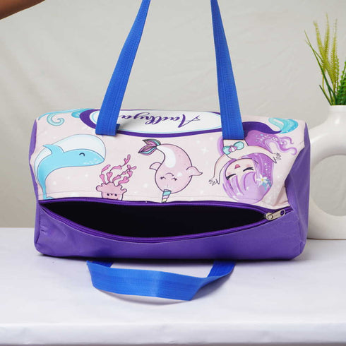 Personalised Little Mermaid Printed Kids Duffle Bag