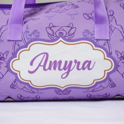 Personalised Bunny Printed Kids Duffle Bag