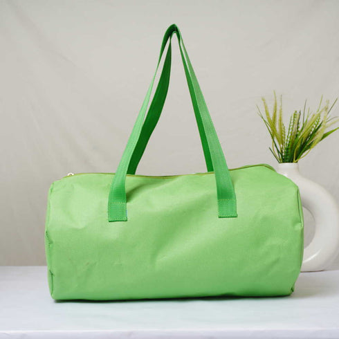 Personalised Green Printed Kids Duffle Bag