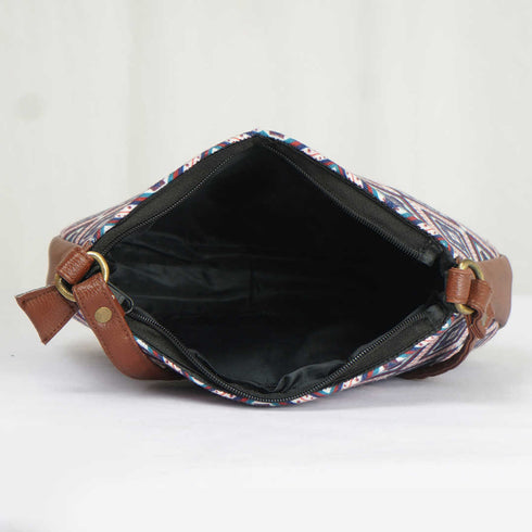 Blue Geometric Printed Shoulder Bag - Uncommongifts.in