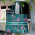 Green Flower Printed Customised Box Tote Bag - Uncommongifts.in