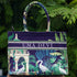 Navy Blue Bird Printed Box Tote Bag - Uncommongifts.in