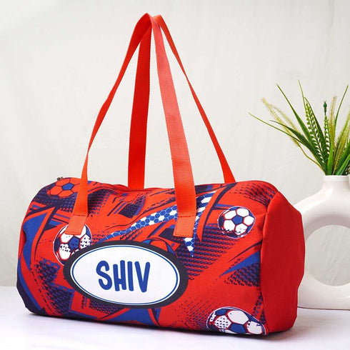 Personalised Football Printed Kids Duffle Bag