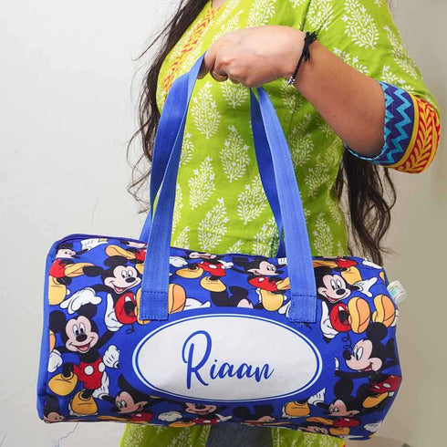 Personalised Cartoons Printed Kids Duffle Bag