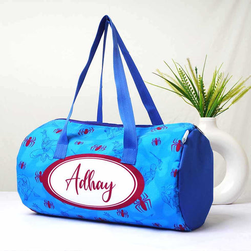Personalised Spider Printed Kids Duffle Bag