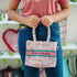 Customized Floral Printed Pink Structured Handheld Bag - Uncommongifts.in