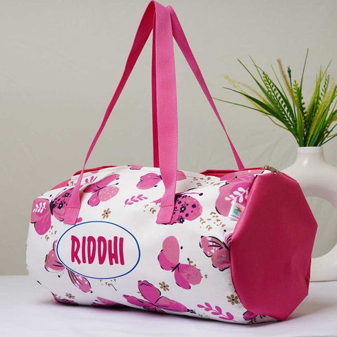 Personalised Butterflies Printed Kids Duffle Bag